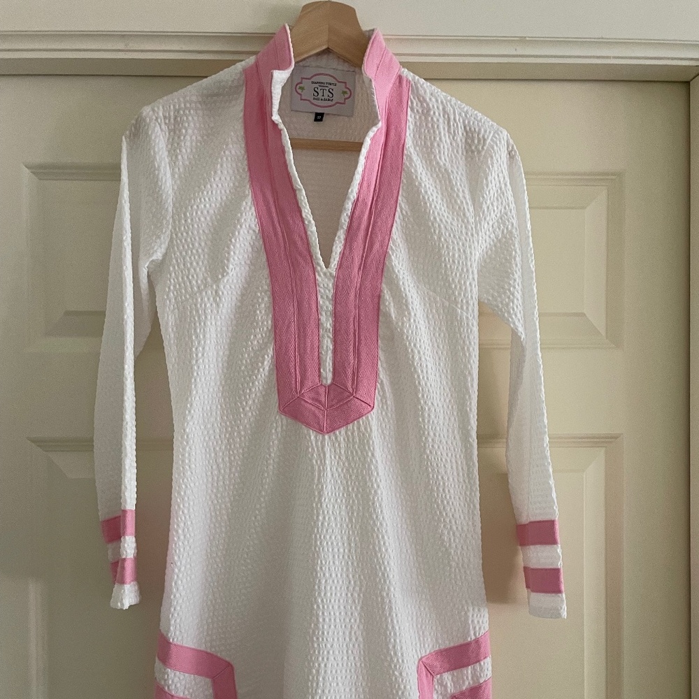 Sail To Sable Seersucker Tunic Dress